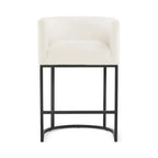 Modern Upholstered Barrel Back Counter Stools