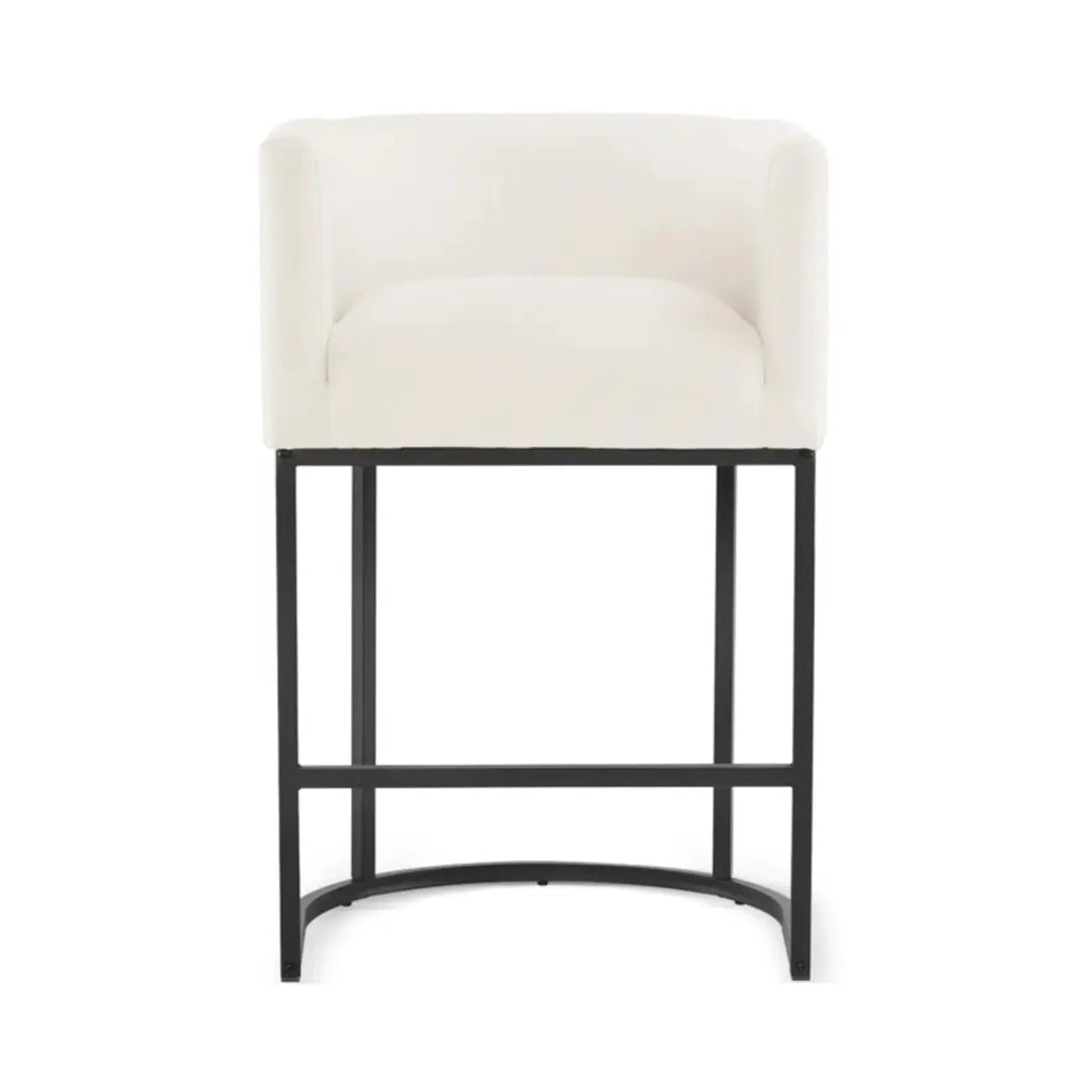 Modern Upholstered Barrel Back Counter Stools