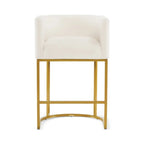 Modern Upholstered Barrel Back Counter Stools