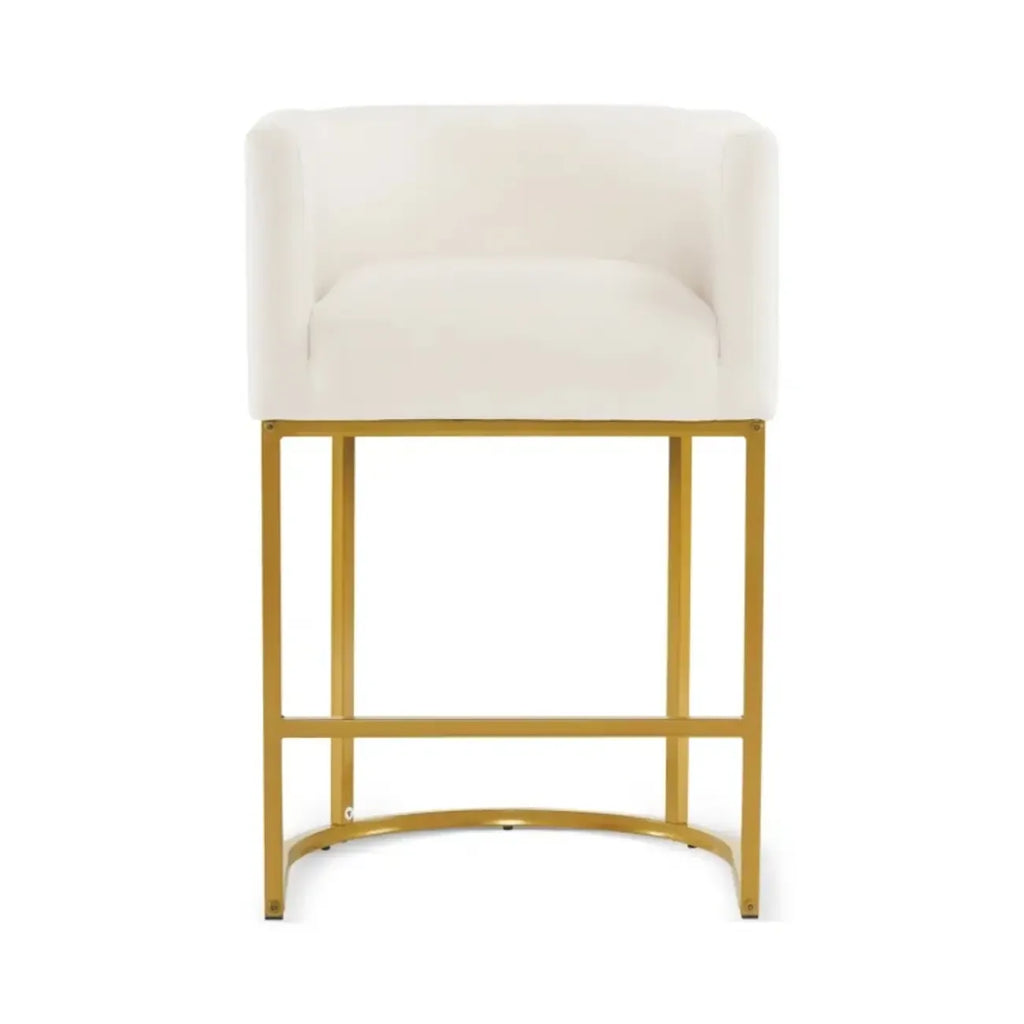 Modern Upholstered Barrel Back Counter Stools