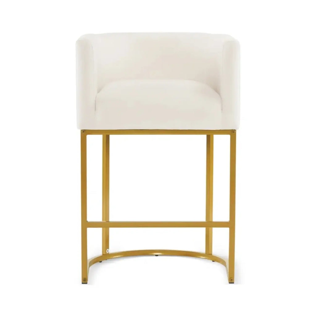 Modern Upholstered Barrel Back Counter Stools