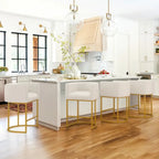Modern Upholstered Barrel Back Counter Stools