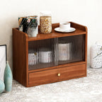 Tabletop Wooden Cubitac Display Cabinet with Glass Doors
