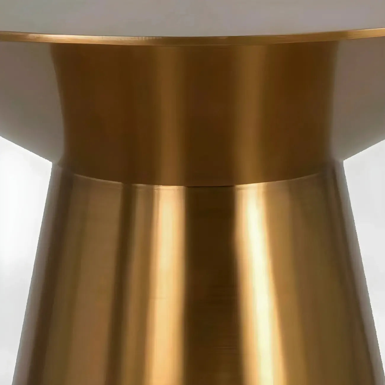 Traditional Golden Round Metal End Table for Living Room