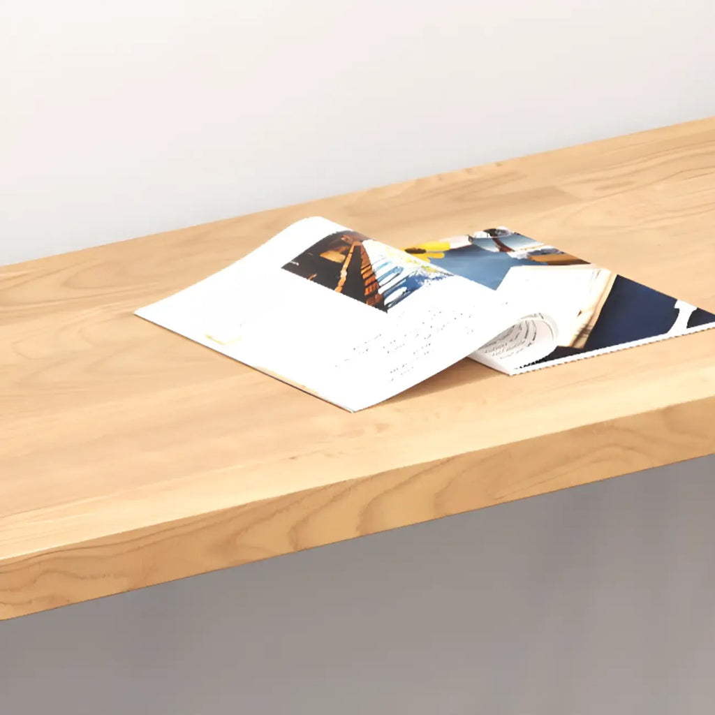 Glam Natural Finish Wooden Fixed Top Bar Tables
