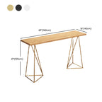 Glam Natural Finish Wooden Fixed Top Bar Tables
