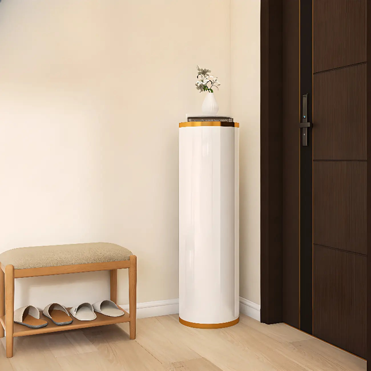 Rotatable Cylindrical Metal Shoe Storage Cabinet