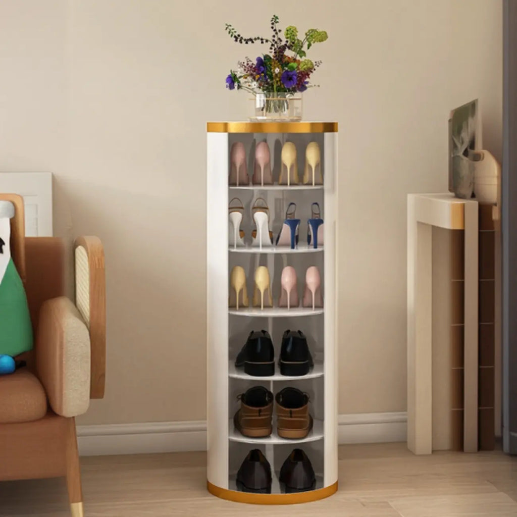 Rotatable Cylindrical Metal Shoe Storage Cabinet