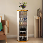 Rotatable Cylindrical Metal Shoe Storage Cabinet