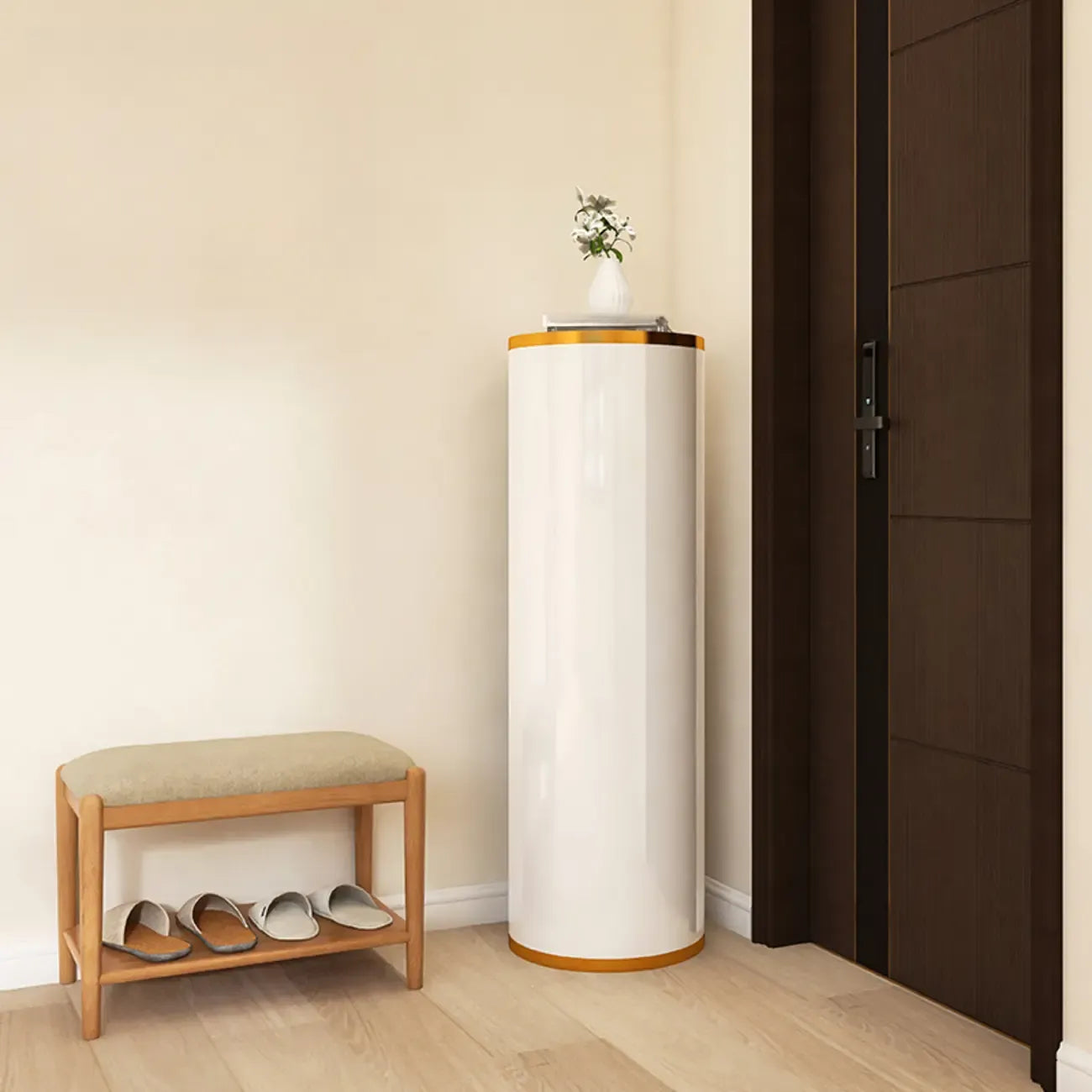 Rotatable Cylindrical Metal Shoe Storage Cabinet