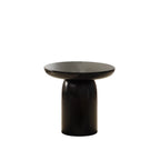Modern Wood Black White Round Drawer Coffee Table
