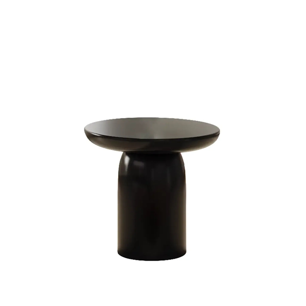 Modern Wood Black White Round Drawer Coffee Table