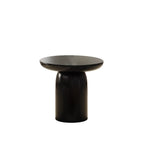 Modern Wood Black White Round Drawer Coffee Table