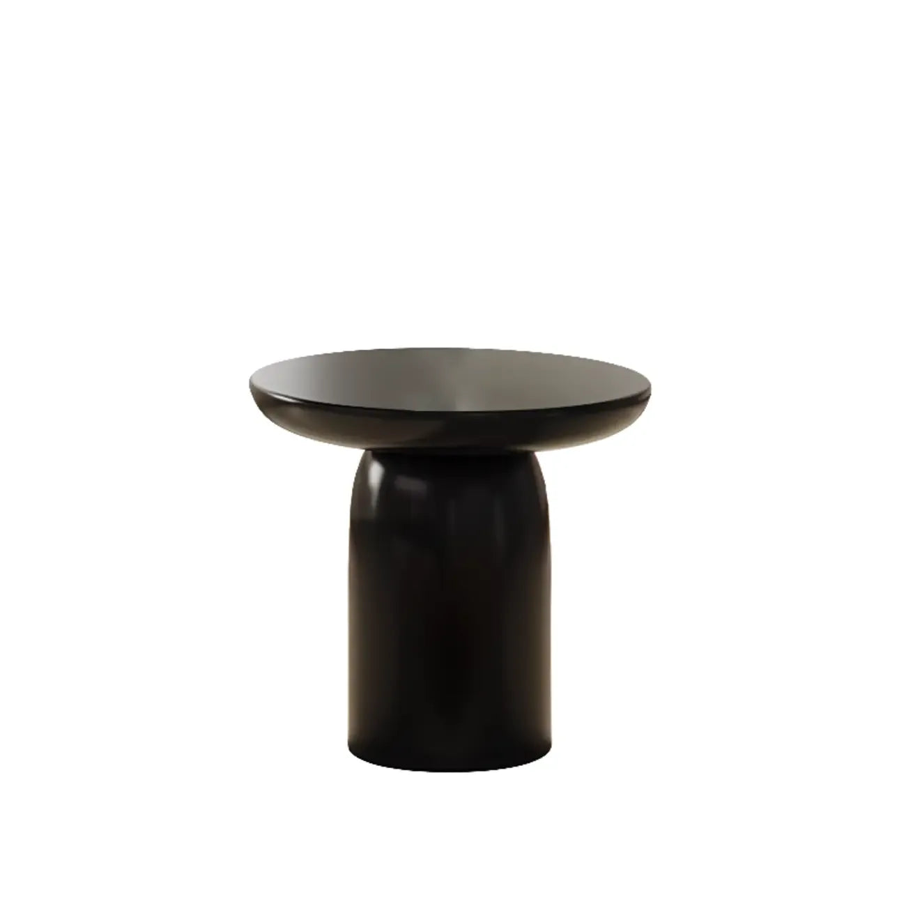 Modern Wood Black White Round Drawer Coffee Table