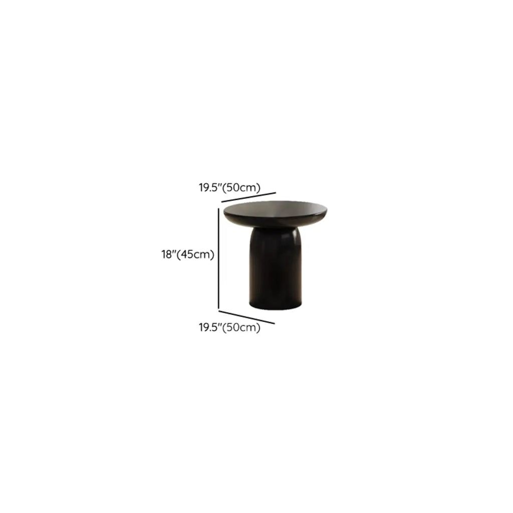 Modern Wood Black White Round Drawer Coffee Table
