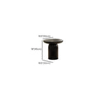 Modern Wood Black White Round Drawer Coffee Table