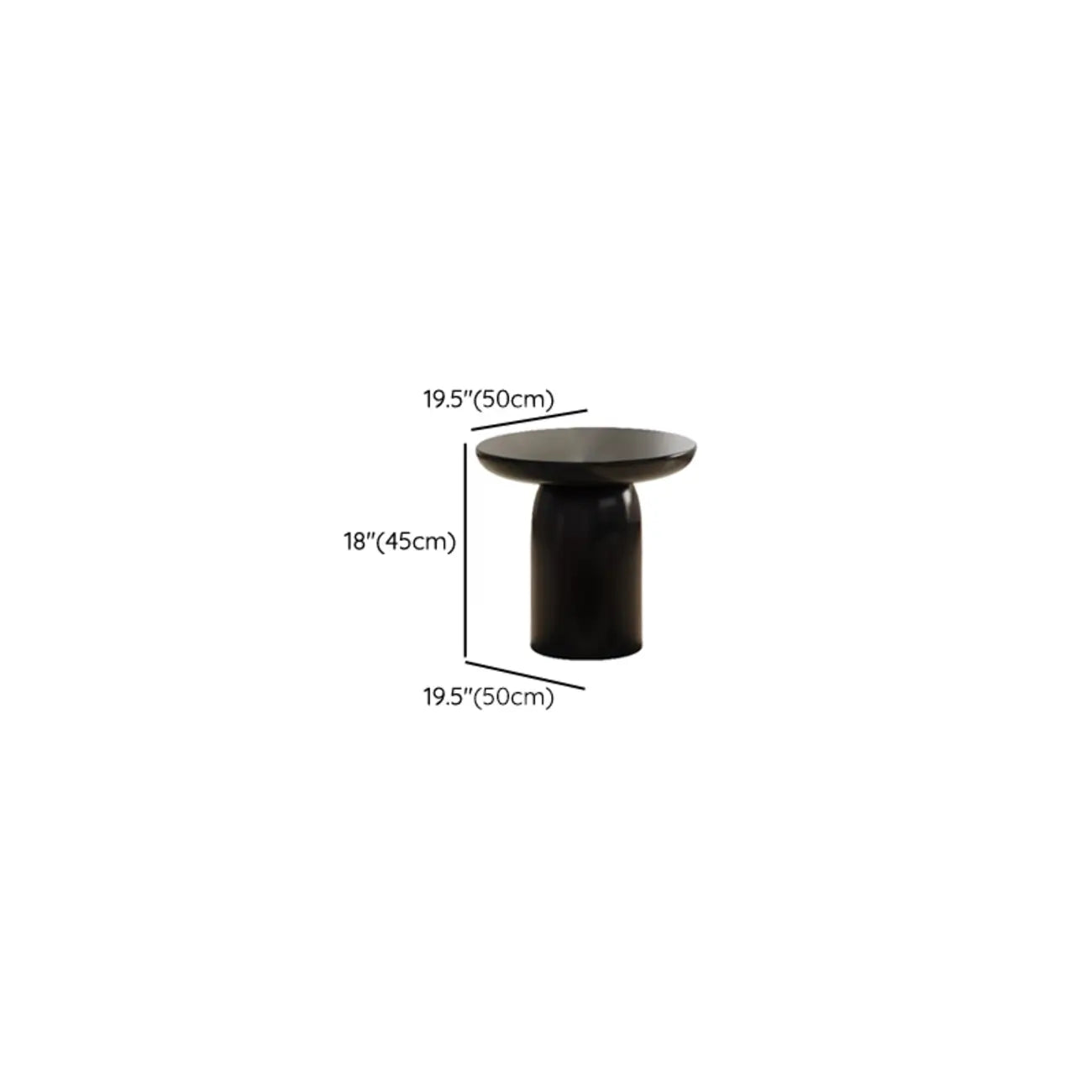 Modern Wood Black White Round Drawer Coffee Table