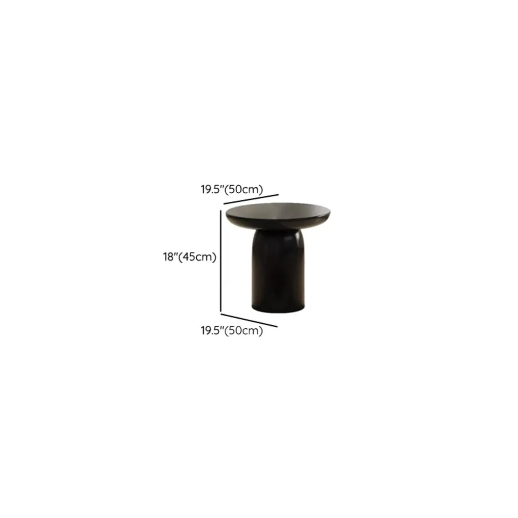 Modern Wood Black White Round Drawer Coffee Table