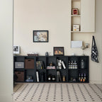 Black Horizontal Bookcases Cube Organizer Closed Back