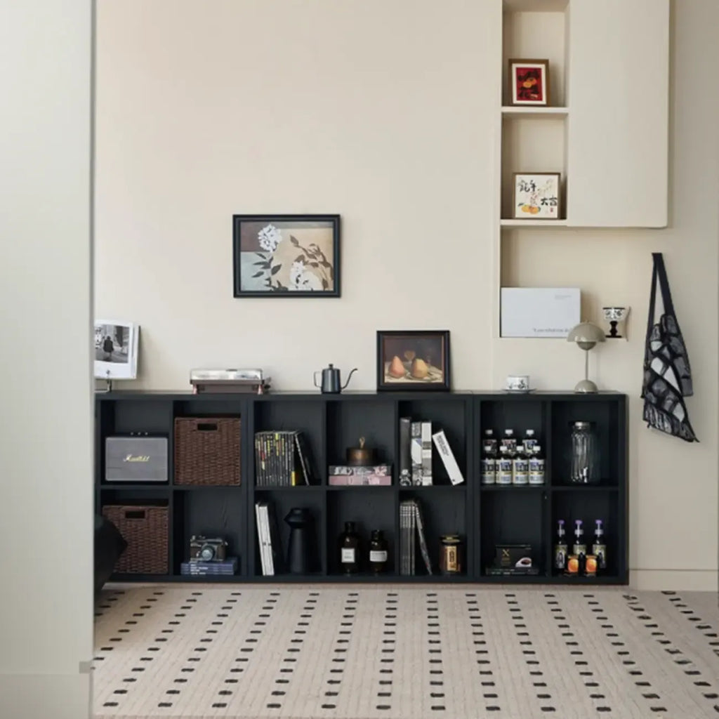 Black Horizontal Bookcases Cube Organizer Closed Back