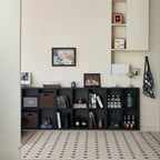 Black Horizontal Bookcases Cube Organizer Closed Back
