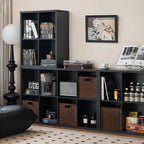 Black Horizontal Bookcases Cube Organizer Closed Back