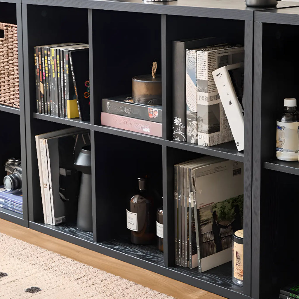 Black Horizontal Bookcases Cube Organizer Closed Back