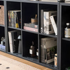 Black Horizontal Bookcases Cube Organizer Closed Back