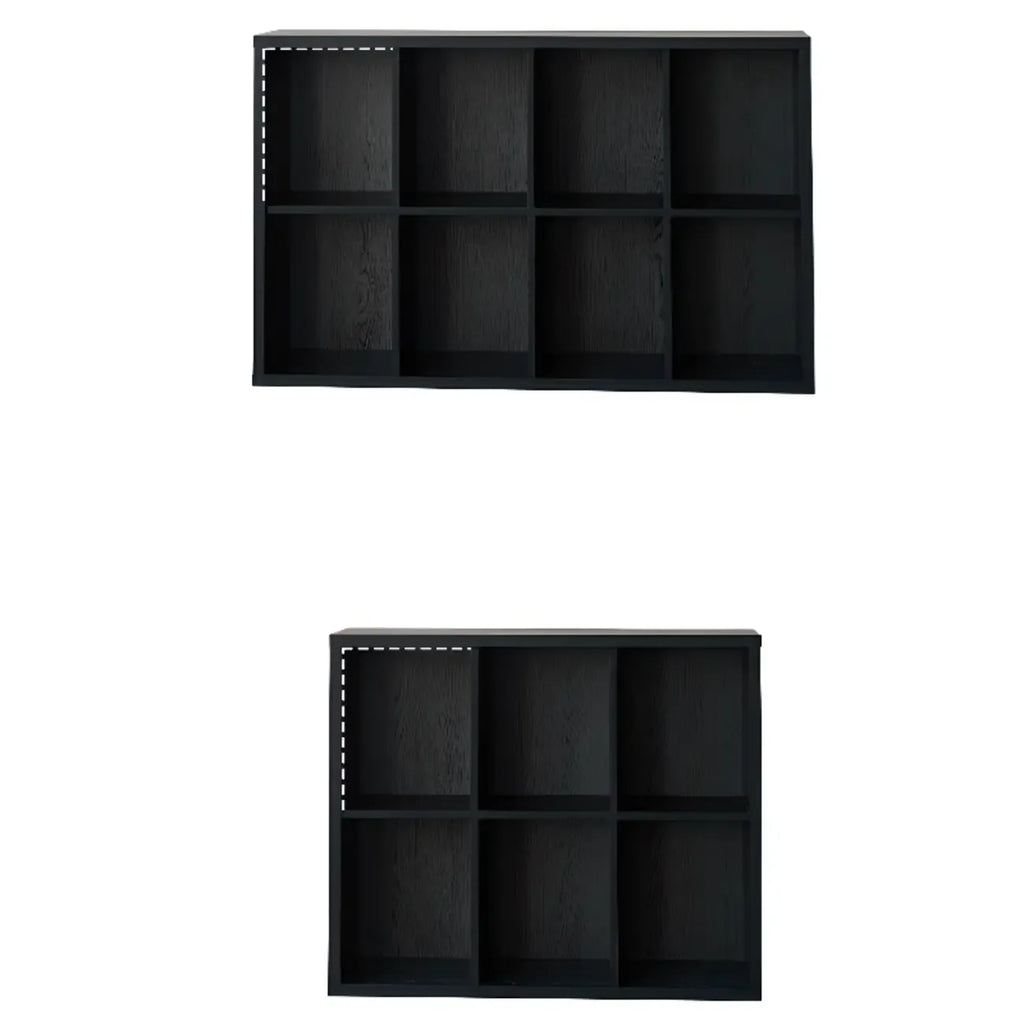 Black Horizontal Bookcases Cube Organizer Closed Back