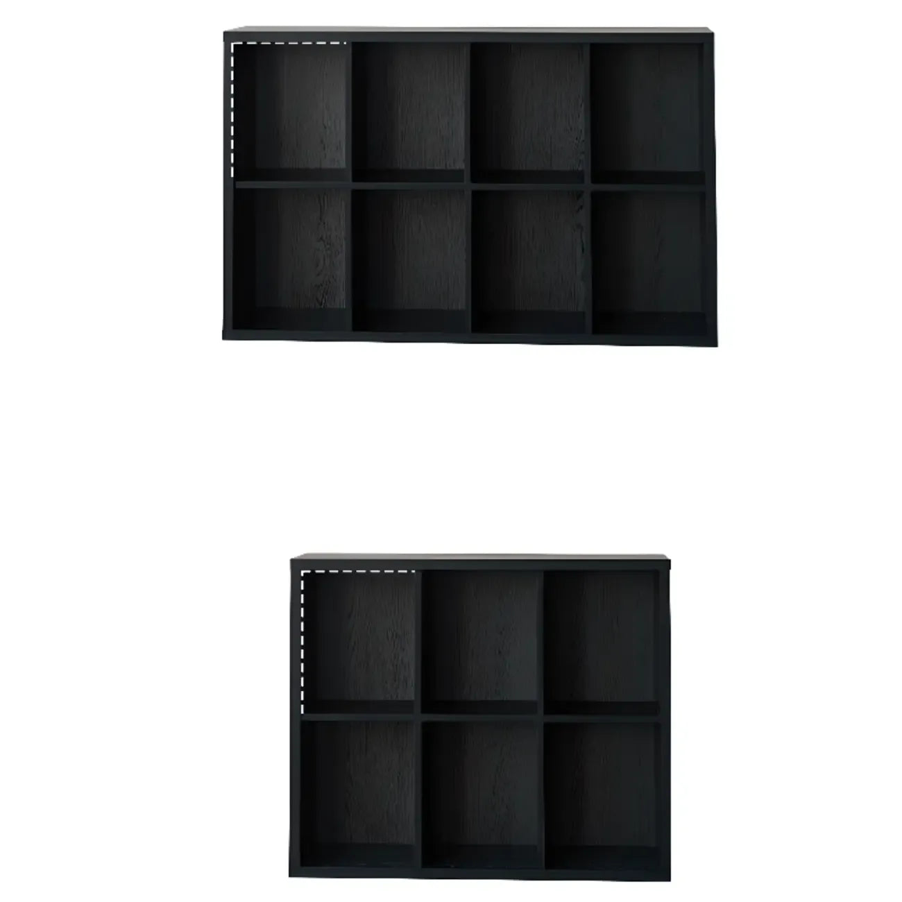 Black Horizontal Bookcases Cube Organizer Closed Back