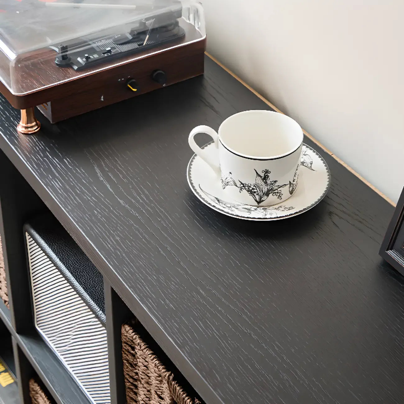 Black Horizontal Bookcases Cube Organizer Closed Back