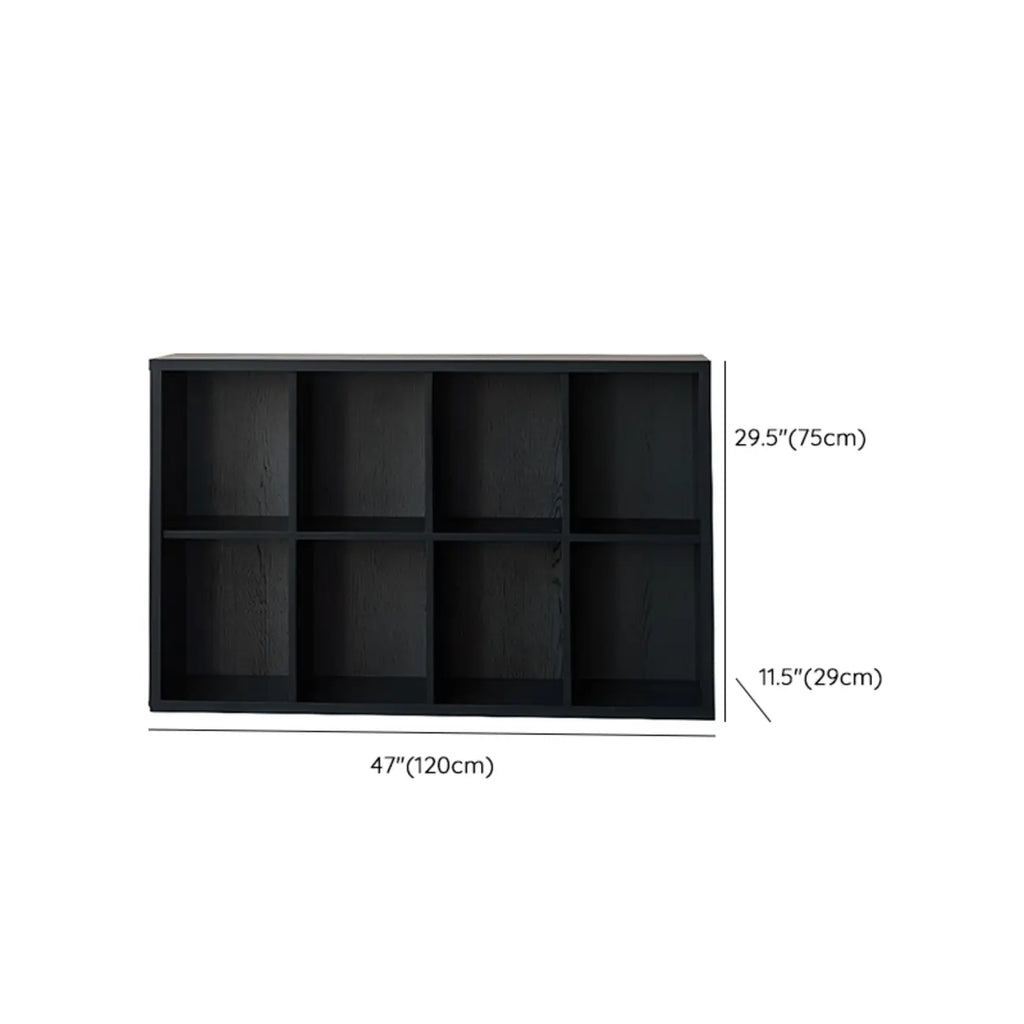 Black Horizontal Bookcases Cube Organizer Closed Back