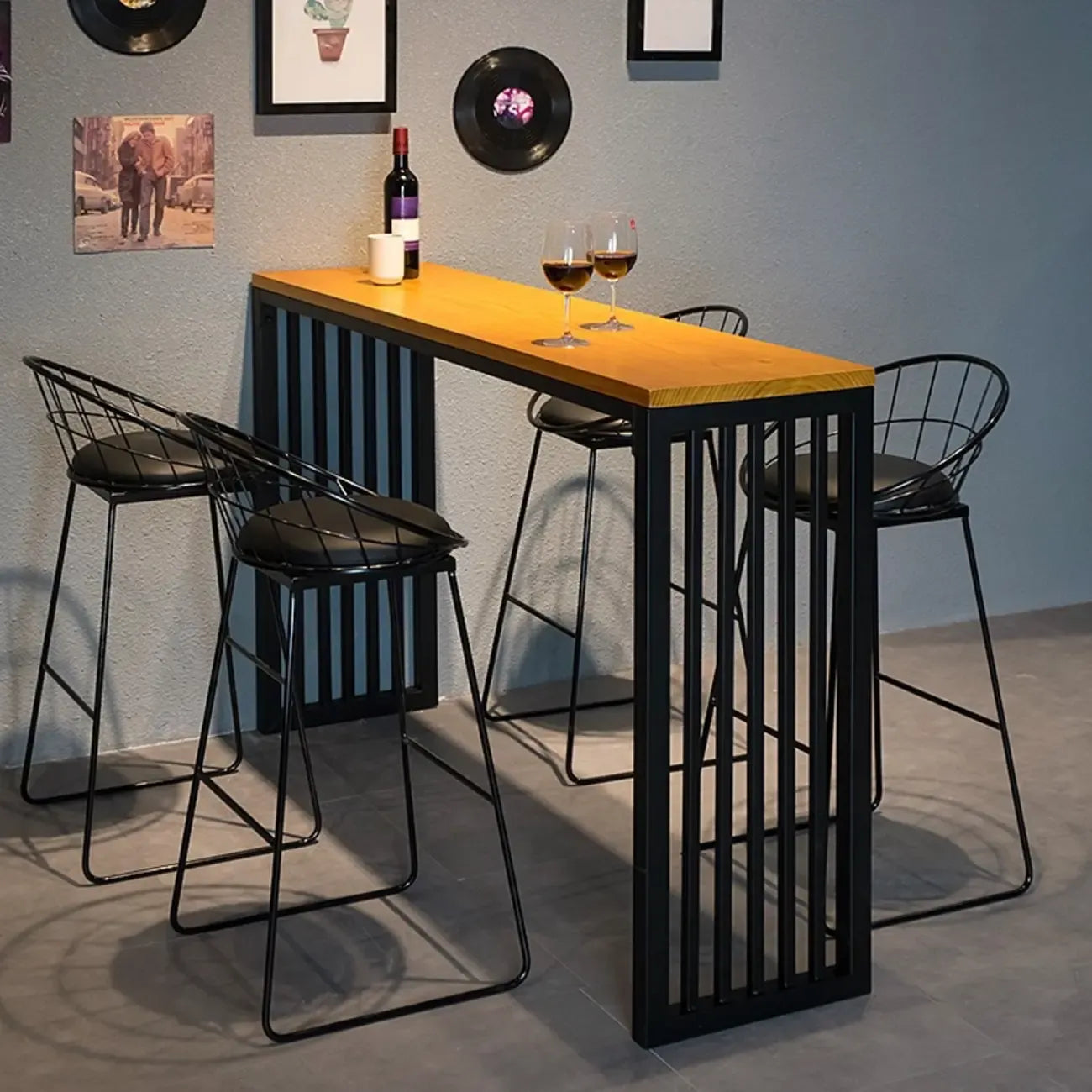 Modern Natural Pine Fixed Top Bar Tables