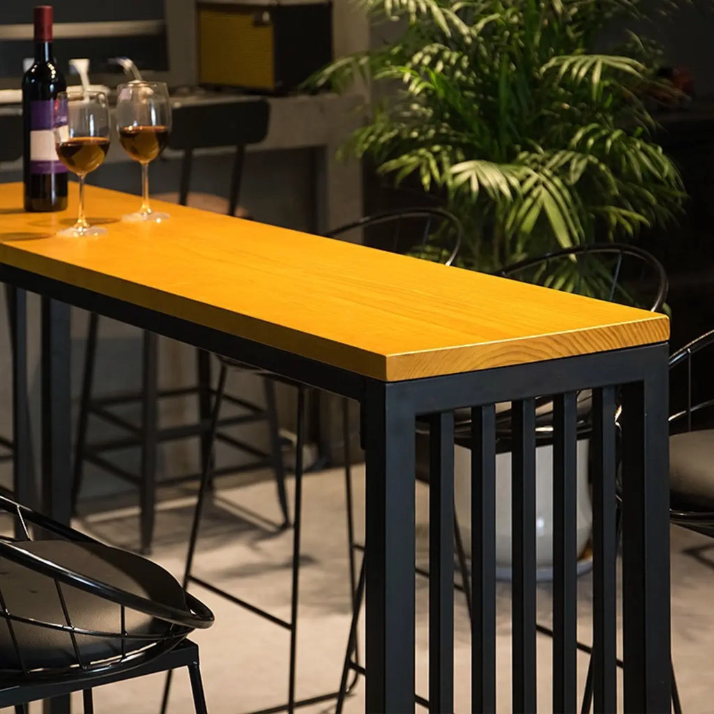 Modern Natural Pine Fixed Top Bar Tables