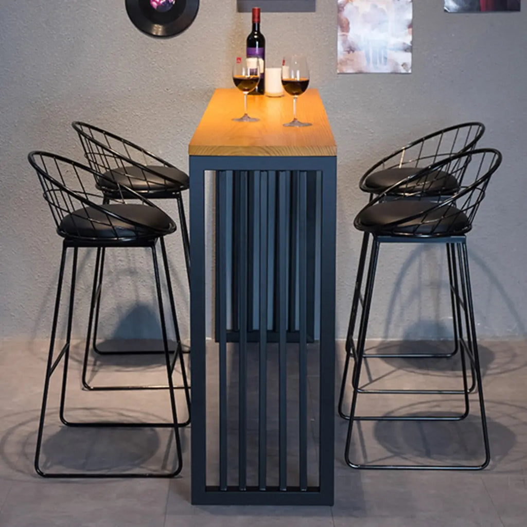 Modern Natural Pine Fixed Top Bar Tables