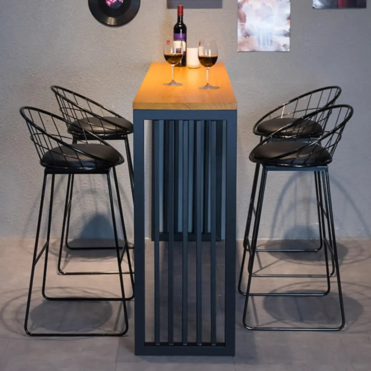 Modern Natural Pine Fixed Top Bar Tables