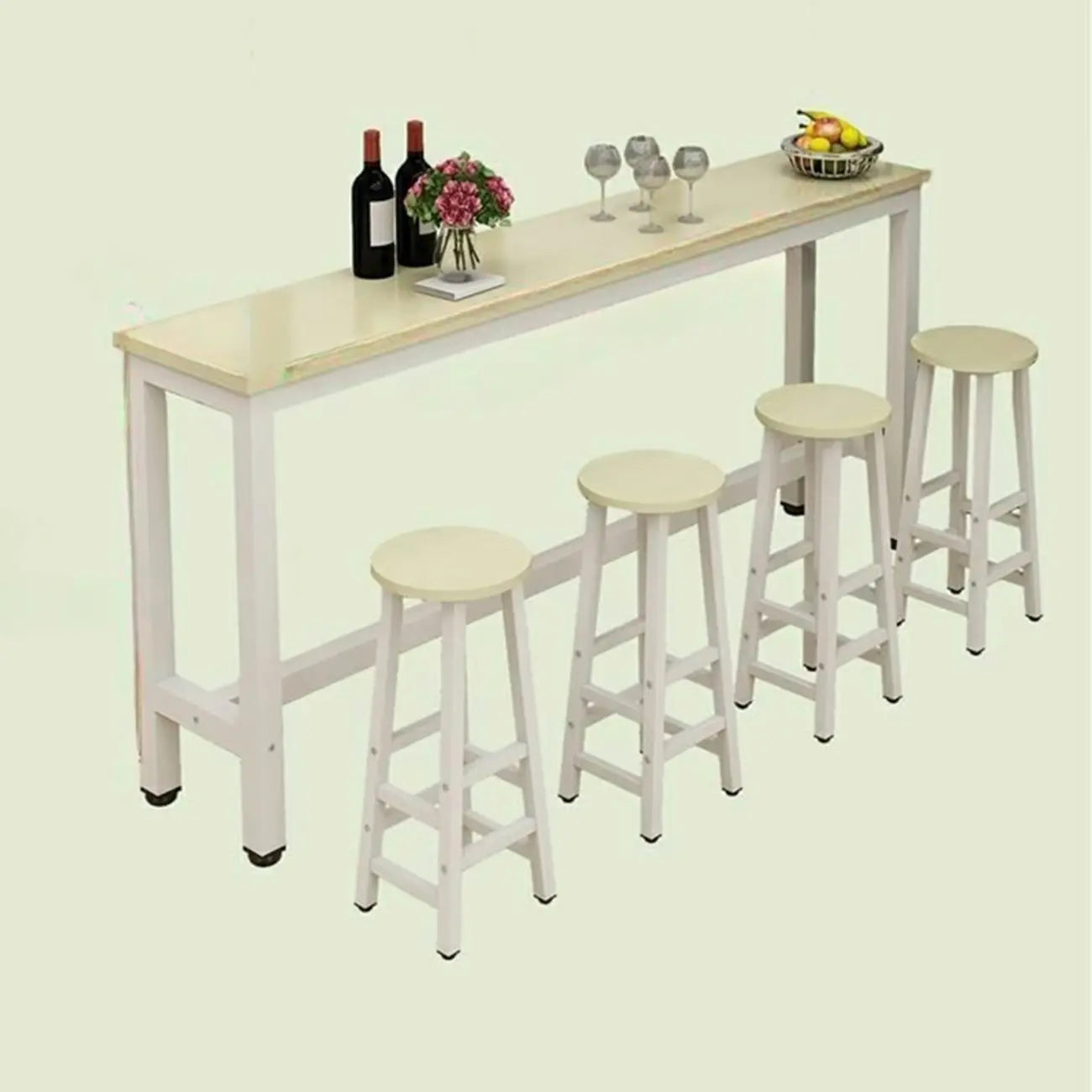 Modern Brown Wooden Fixed Top Bar Tables