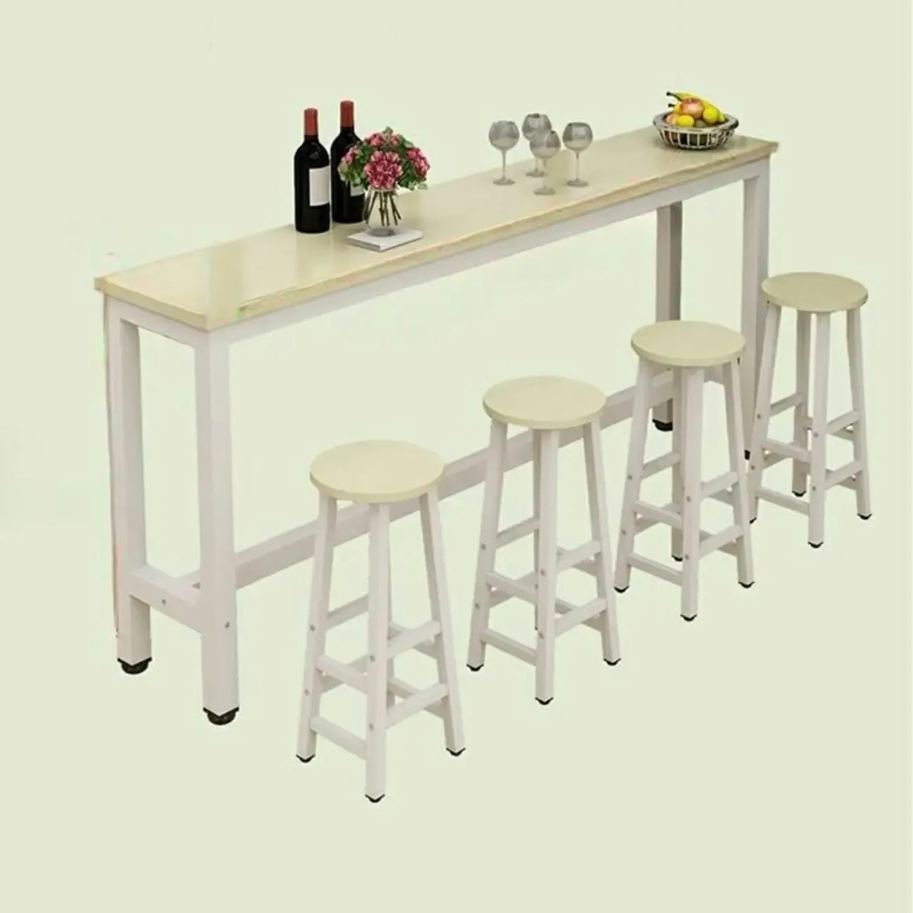 Modern Brown Wooden Fixed Top Bar Tables