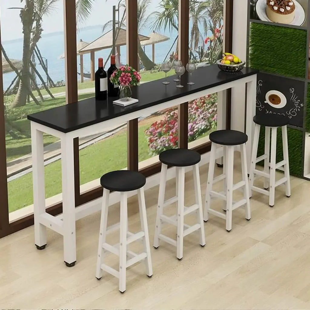 Modern Brown Wooden Fixed Top Bar Tables