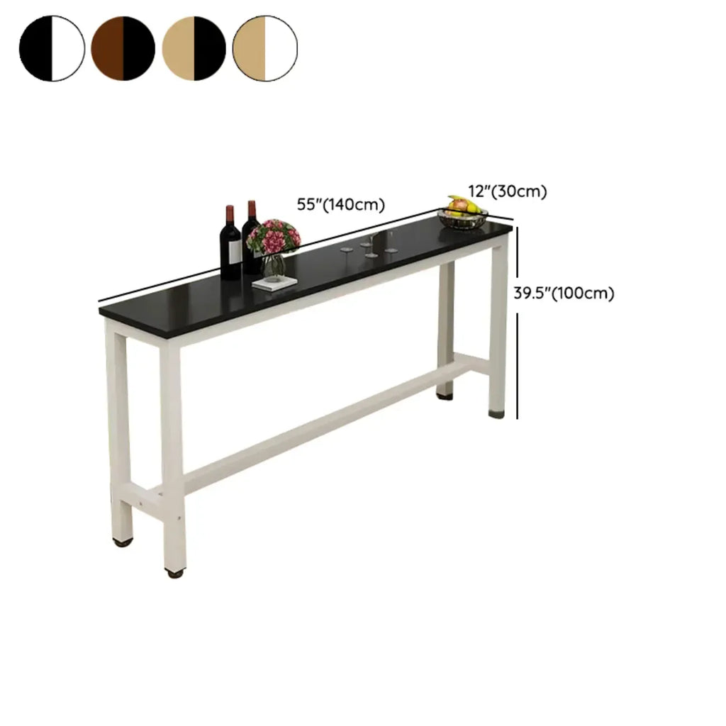 Modern Brown Wooden Fixed Top Bar Tables