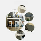 Irregular Coal Toughened Glass Wooden Storage Bar Tables