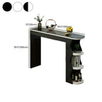 Irregular Coal Toughened Glass Wooden Storage Bar Tables