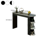 Irregular Coal Toughened Glass Wooden Storage Bar Tables