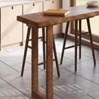 Rustic Cocoa Pine Fixed Top Sled Bar Tables