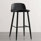 Contemporary Light Gray Plastic Saddle Low Back Bar Stools