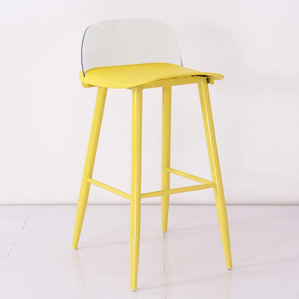Contemporary Light Gray Plastic Saddle Low Back Bar Stools
