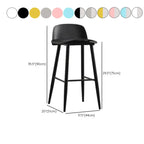 Contemporary Light Gray Plastic Saddle Low Back Bar Stools