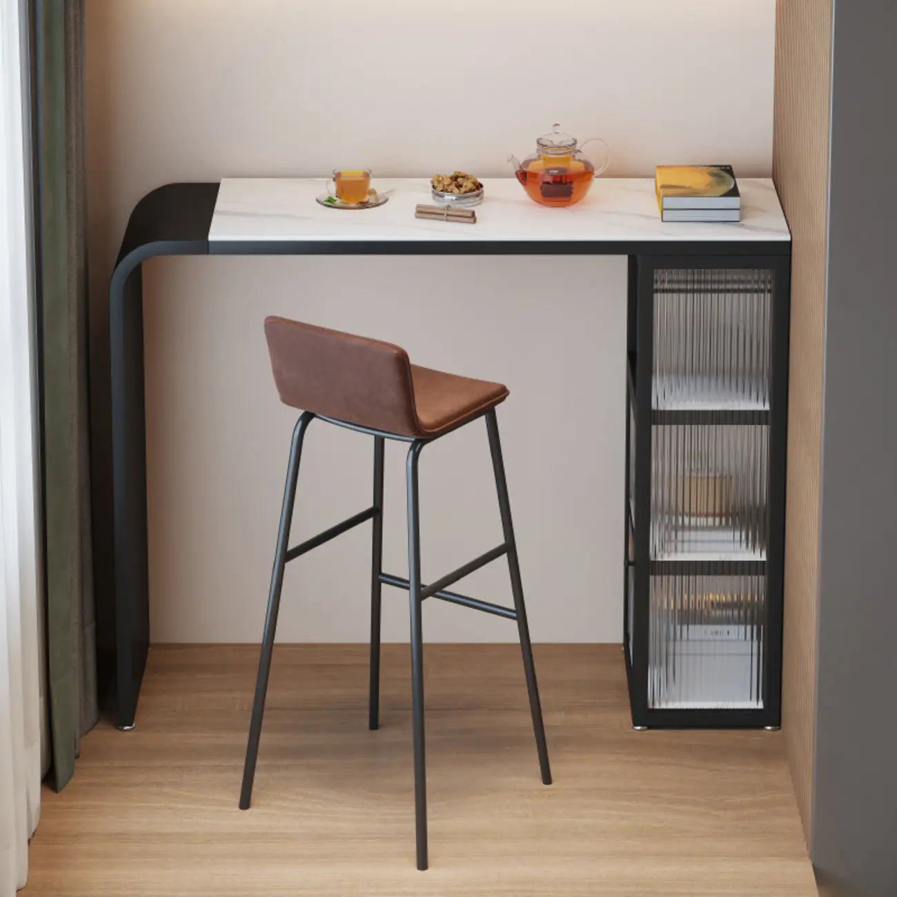 Modern Scratch Resistant Granite Top Pub Table for Kitchen