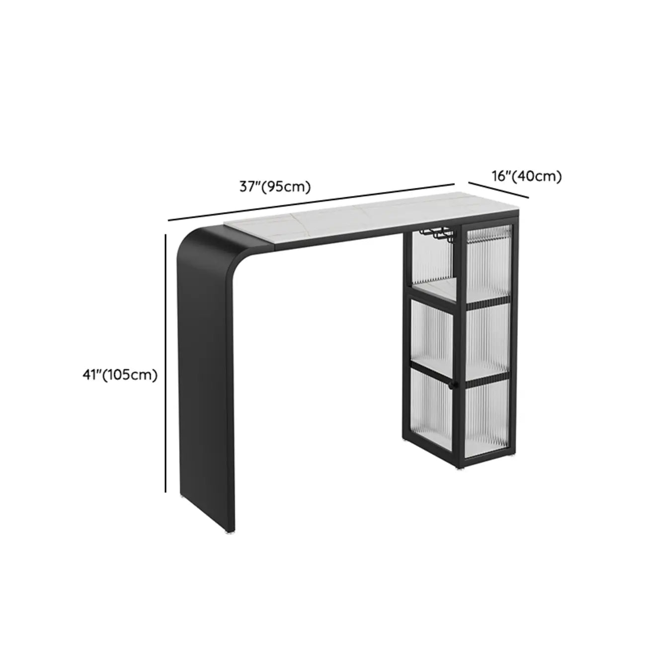Modern Scratch Resistant Granite Top Pub Table for Kitchen