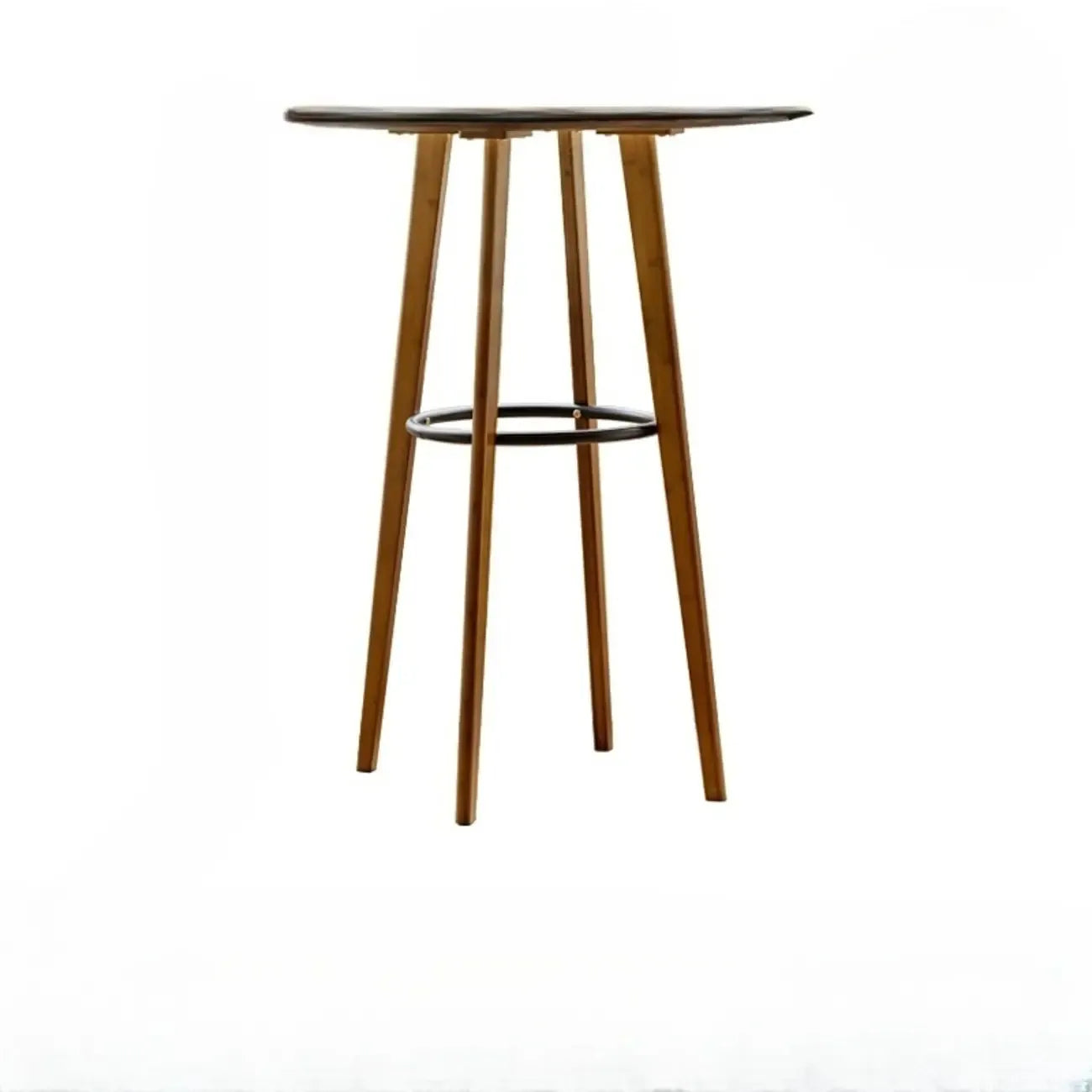 Modern Fixed Top Bamboo Orbicular Bar Tables
